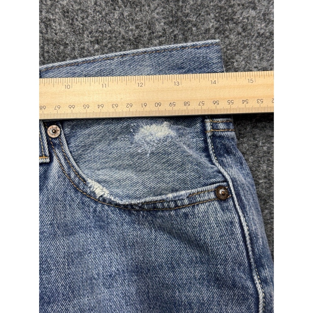 Levi's 501 Original Fit Jeans Womens 26 Blue Distressed Straight Leg Grunge Core - Picture 3 of 7